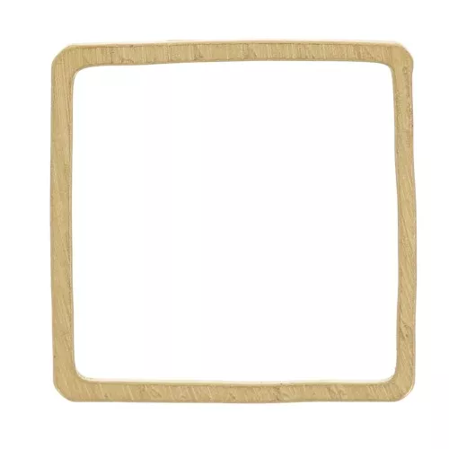 14mm Square link connector - Rough brass x1