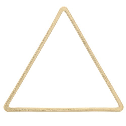 23x27 mm Triangle link connector - Rough brass x25