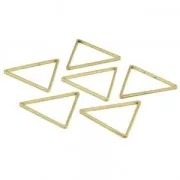 23x27 mm Triangle link connector - Rough brass x25