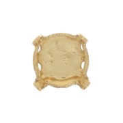 Closed back setting for 6mm PureCrystal cabochon 1028 - 1088 - 1122 - Gold Tone x1|raw }}