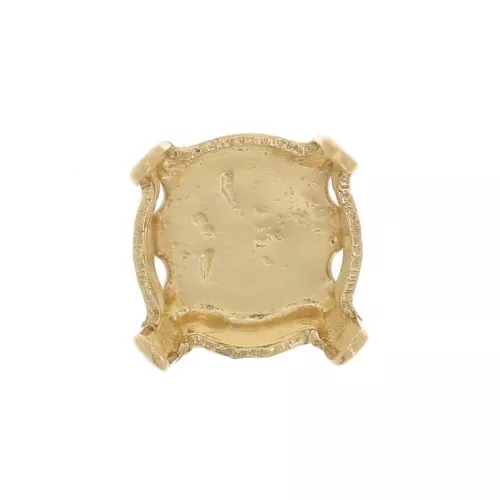 Closed back setting for 6mm PureCrystal cabochon 1028 - 1088 - 1122 - Gold Tone x1