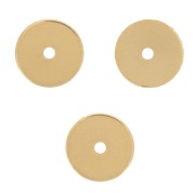 6x1mm Heishi round beads - Flat pierced discs - Fine Gold plated x50|raw }}