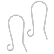 15mm 925 Sterling Silver ear Wires x2|raw }}