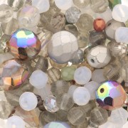 Bohemian beads assortment - Beads mix - Brown - White x50g|raw }}