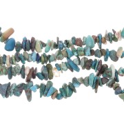 Gemstone beads chips 5 - 8 mm - Chrysocolla x80cm|raw }}