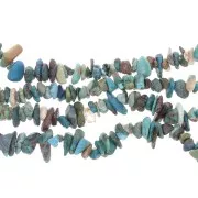 Gemstone beads chips 5 - 8 mm - Chrysocolla x80cm