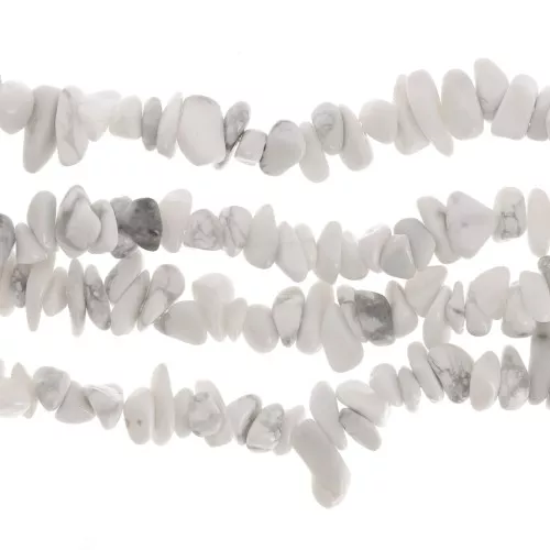 5 - 8 mm Gemstone chips beads - Howlite x80cm