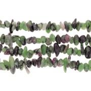 5 - 8 mm Gemstone chips beads - Ruby Zoisite x80cm|raw }}