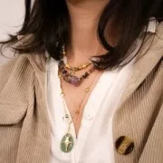 5 - 8 mm Gemstone chips beads - Aventurine x80cm