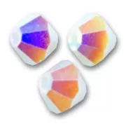 PureCrystal Crystal Bicones 4mm White Alabaster AB2X x50