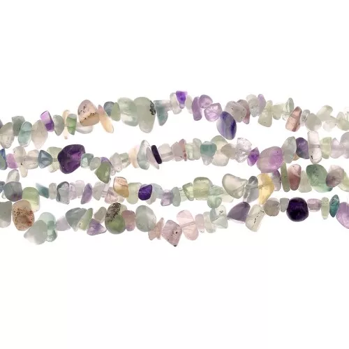 5 - 8 mm Gemstone chips beads - Fluorite x80cm