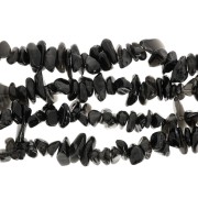 3 - 5 mm Gemstone chips beads - Black Agate x80cm|raw }}