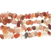 5 - 8 mm Gemstone chips beads - carnelian x80cm