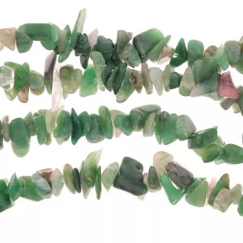 5 - 8 mm Gemstone chips beads - Green Jade x80cm