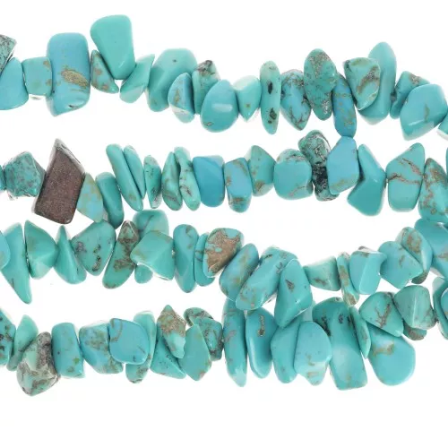 5 - 8 mm imitation gemstone Chips beads - Turquoise x80cm