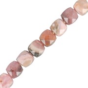 4x4mm Faceted cube gemstone beads - Rhodochrosite x10|raw }}