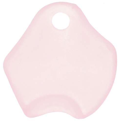 15mm Irregular flower petals in frosted acrylic - Light Pink x15