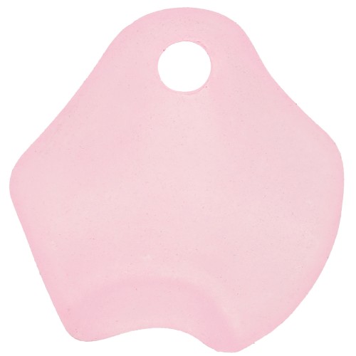 15mm Irregular flower petals in frosted acrylic - Pink x15