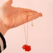 15mm Irregular flower petals in frosted acrylic - Pink x15