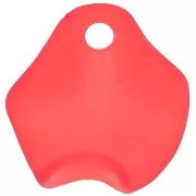 15mm Irregular flower petals in frosted acrylic - Red x15