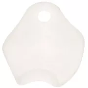 15mm Irregular flower petals in frosted acrylic - White x15