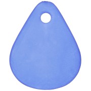 17mm smooth flower petals in frosted acrylic - Royal Blue x15