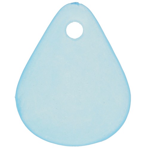 17mm smooth flower petals in frosted acrylic - Blue x15