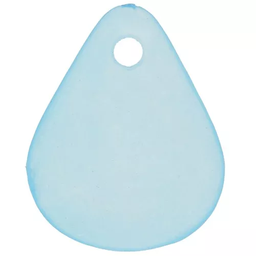 17mm smooth flower petals in frosted acrylic - Blue x15