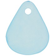 17mm smooth flower petals in frosted acrylic - Blue x15
