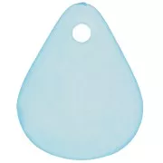 17mm smooth flower petals in frosted acrylic - Blue x15