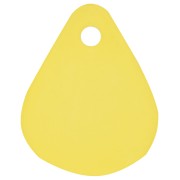 17mm smooth flower petals in frosted acrylic - Yellow x15