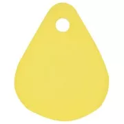 17mm smooth flower petals in frosted acrylic - Yellow x15