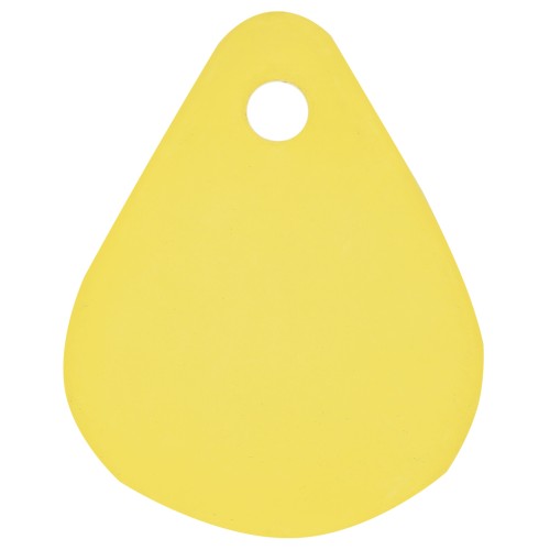 17mm smooth flower petals in frosted acrylic - Yellow x15