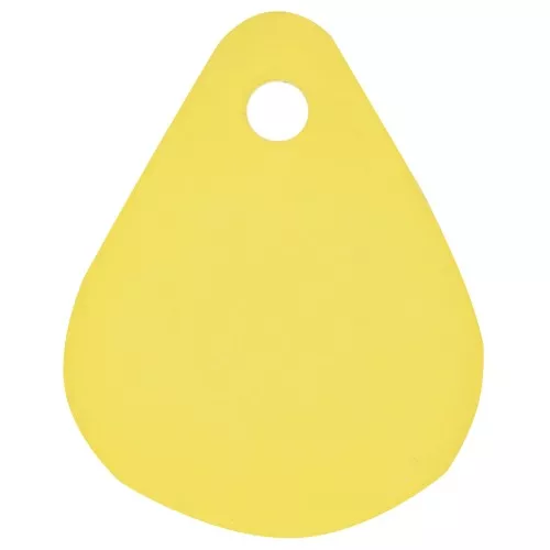 17mm smooth flower petals in frosted acrylic - Yellow x15