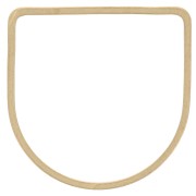 19mm Half-moon link connector - Raw brass x25|raw }}