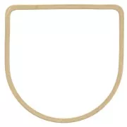 19mm Half-moon link connector - Raw brass x25