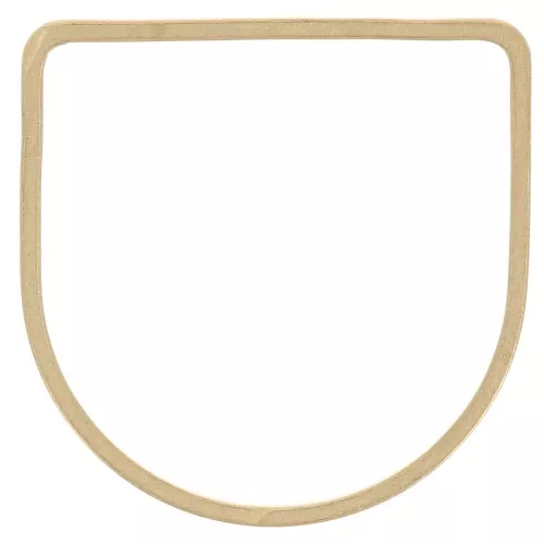19mm Half-moon link connector - Raw brass x25