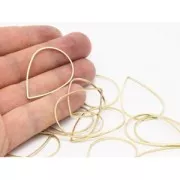 38x25 mm Drop link connector - Rough brass x25