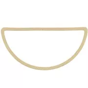 30x15mm semi-circle link connector - Rough brass x25