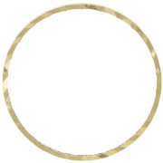 20mm Round worked link connector rings - Rough brass x50|raw }}