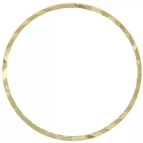 20mm Round worked link connector rings - Rough brass x50