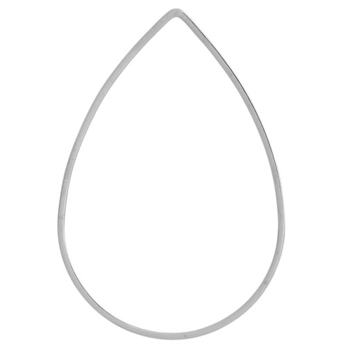 32x22 mm Drop link connector rings - Argenté x25