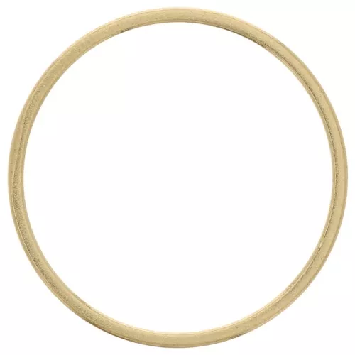 20mm Closed flat connector rings - Raw brass x50