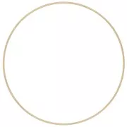 60mm Closed flat connector rings - Raw brass x15