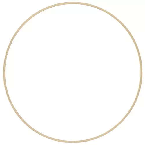 60mm Closed flat connector rings - Raw brass x15