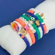 6x1mm Heishi polymer clay beads kit By Perles & Co - Fruit salad x1