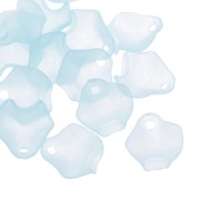 15mm Irregular flower petals in frosted acrylic - Light Blue x15|raw }}