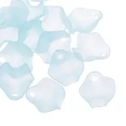15mm Irregular flower petals in frosted acrylic - Light Blue x15