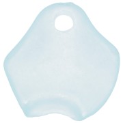 15mm Irregular flower petals in frosted acrylic - Light Blue x15