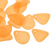 17mm smooth flower petals in frosted acrylic - Orange x15|raw }}